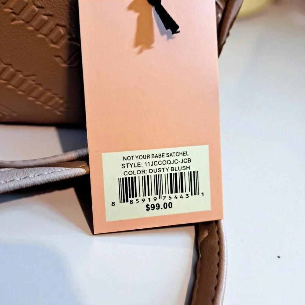 Juicy Couture Not Your Babe Shoulder Satchel Dusty Blush Pink NWT